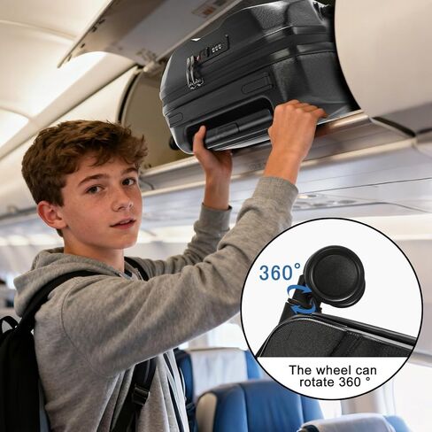 حقيبة أمتعة ذكية بإضاءة LED مقاس 20 بوصة، وحقائب ذات هيكل صلب معتمدة من شركة الطيران مع عجلات، وحقيبة حمل الأمتعة الصغيرة مع قفل، وشاشة LED يتم التحكم فيها عن طريق التطبيق in Kuwait