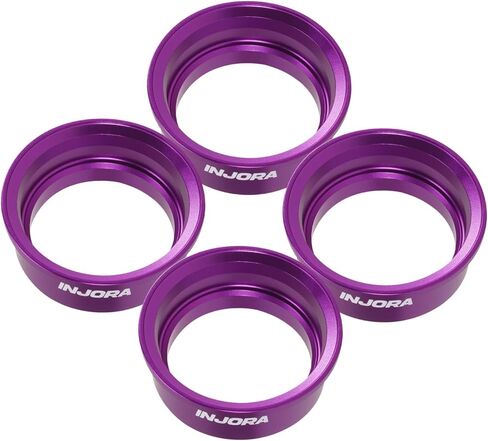 INJORA 4pcs Aluminum Wheel Barrels for 1.0" ModuWheel(Black) in Saudi Arabia
