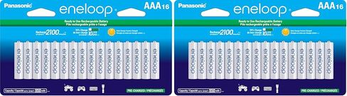Panasonic BK-4MCCA16FA eneloop AAA 2100 Cycle Ni-MH Pre-Charged Rechargeable Batteries, 16 Pack in Saudi Arabia