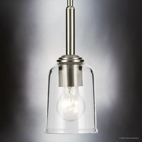 قلادة تقليدية جديدة فاخرة من Urban Ambiance، صغيرة: 11.25 بوصة ارتفاع × 4.5 بوصة عرض، مع عناصر نمط نفعية، لمسة نهائية من النيكل المصقول، UKC20193 من مجموعة Corvelle in Saudi Arabia