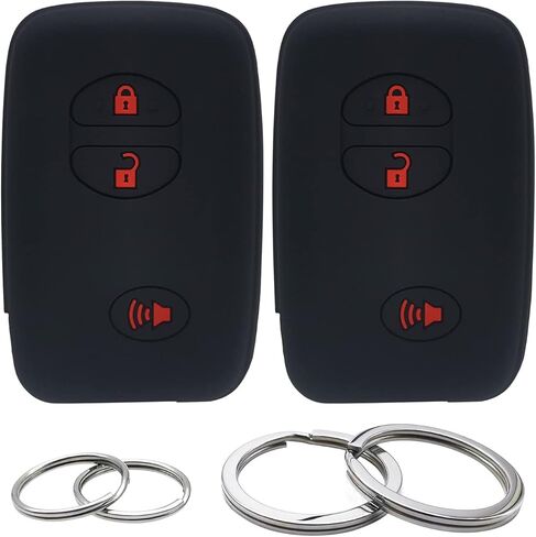 GFDesign 2 قطعة سيليكون 3 أزرار غطاء مفتاح فوب غطاء حماية عن بعد بدون مفتاح متوافق مع Toyota RAV4 4Runner Highlander Prius / Prius C / Prius V HYQ14AAB HYQ12ACX in Saudi Arabia