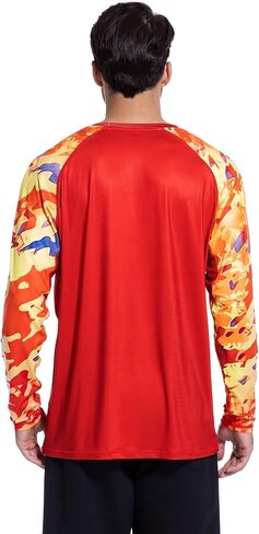 Men’s UPF 50+ Sun Protection Fishing Shirt Long Sleeve UV Rash Guard with Thumb Hole for Hiking, Running, Swimming in Saudi Arabia