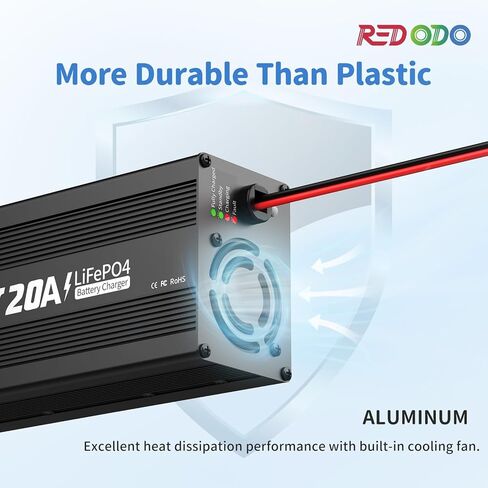 بطارية Redodo 12V 100Ah LiFePO4 مع شاحن 12V 20A، بلوتوث ذكي ومجموعة حماية منخفضة الحرارة 24 بطارية ليثيوم لمحرك التصيد، 100A BMS ذكي، مثالية للبحرية والقوارب وRV والطاقة الشمسية وخارج الشبكة in Kuwait