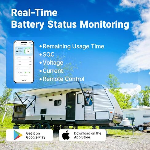 بطارية Redodo 12V 100Ah LiFePO4 مع شاحن 12V 20A، بلوتوث ذكي ومجموعة حماية منخفضة الحرارة 24 بطارية ليثيوم لمحرك التصيد، 100A BMS ذكي، مثالية للبحرية والقوارب وRV والطاقة الشمسية وخارج الشبكة in Kuwait