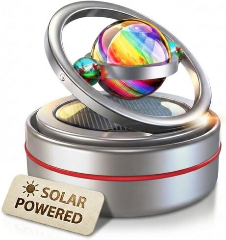 EAONITU سيارة الديكور الشمسية تدور لوحة القيادة سيارة الزينة السيارات الديكور الداخلي الهدايا ديكور المنزل مكتب (الأحمر) in Kuwait