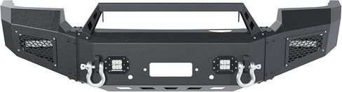 KUAFU Front Bumper Assembly Compatible with 2007-2013 GMC Sierra 1500 Pickup Truck Bumper W/LED Lights, Winch Plate, Sensor Holes and D-ring Steel Powder Coated Black in Saudi Arabia