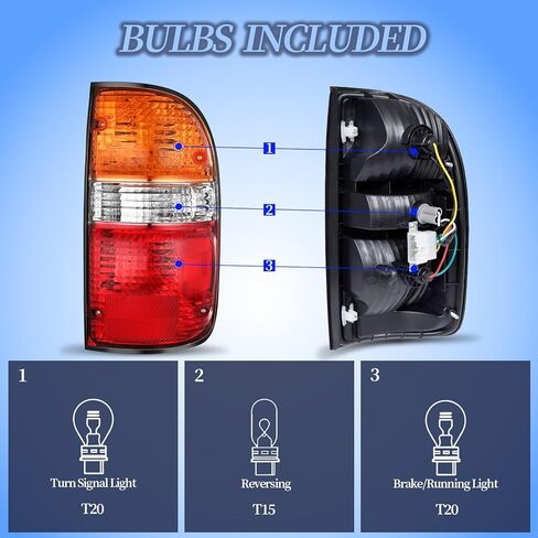 Taillight Assembly Compatible with 2001 2002 2003 2004 Toyota Tacoma Rear Lamp Replacement OE Style Passenger Side (right side) in Saudi Arabia