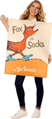 InSpirit Designs Adult Dr. Seuss Fox In Socks Book Cover Costume in Saudi Arabia