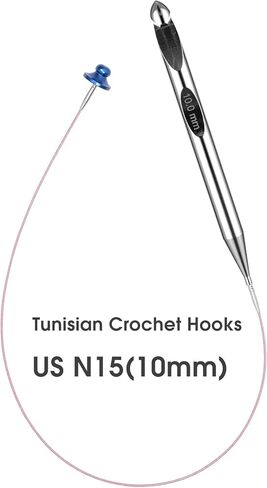 Tunisian Crochet Hook H, Size H8/5mm 24-Inch Flexible Interchangeable Tunisian Crochet Hooks Set with Cable Metal Afghan Crochet Hook in Kuwait