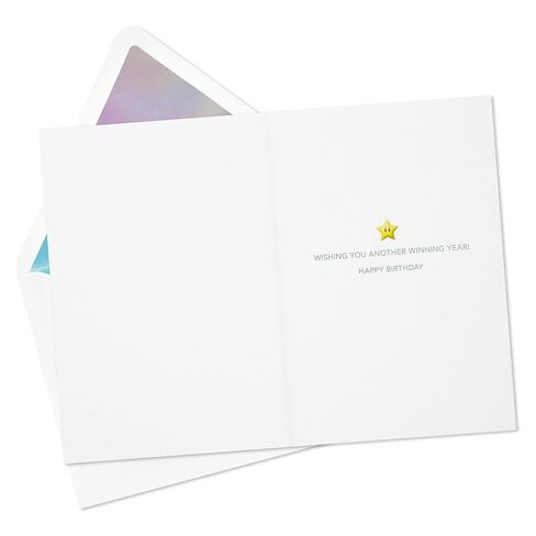 Hallmark Signature Nintendo Super Mario Birthday Card (Another Winning Year) for Kids, Teens, Gamers in Saudi Arabia