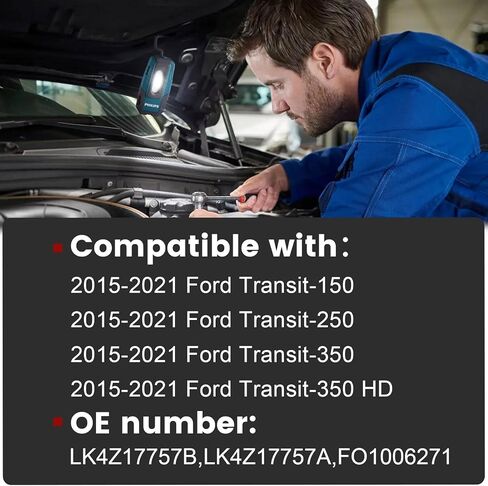 Front Bumper Reinforcement Compatible with Ford Transit-150 250 350 350 HD 2015-2021 Upper Bumper Face Bar Reinforcement Impact Cross Member Replace:LK4Z17757B,LK4Z17757A,FO1006271 in Kuwait