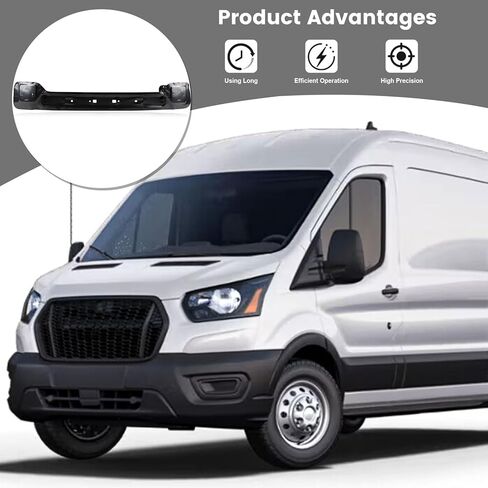 Front Bumper Reinforcement Compatible with Ford Transit-150 250 350 350 HD 2015-2021 Upper Bumper Face Bar Reinforcement Impact Cross Member Replace:LK4Z17757B,LK4Z17757A,FO1006271 in Kuwait