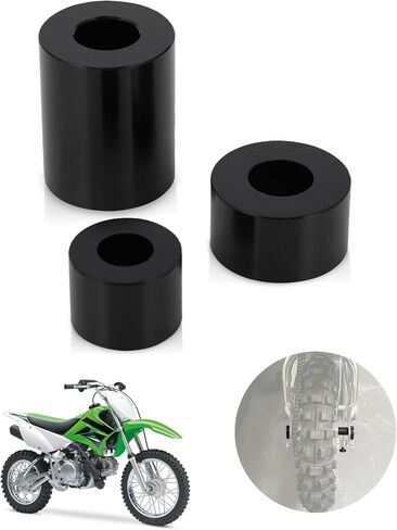 Dirt Bike Wheel Spacers Billet Aluminum for KLX 110 KLX110 KLX 110L 2025 2024 2002-2025 Motorcycle Pit Bike Black in Saudi Arabia