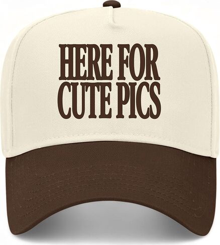 Here for Cute Pics Hat | Premium Adjustable Snapback Baseball Vintage Trucker Hats for Men & Women in Saudi Arabia