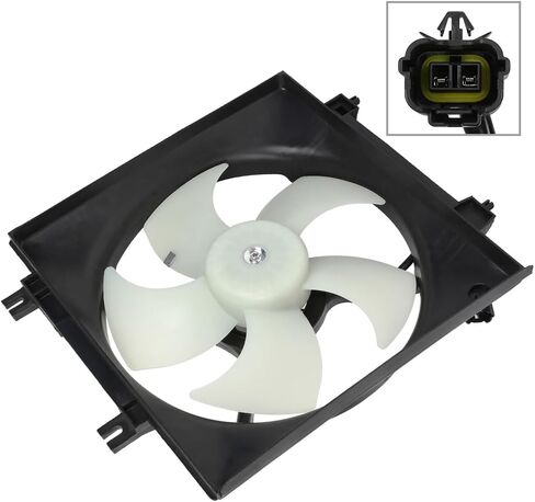 Radiator Cooling Fan Assembly Compatible with 2008-2011 for Subaru for Impreza 2.5L,Black&White Radiator Fan Direct Fit Replacement for 2PCS Engine Cooling Fan in Saudi Arabia