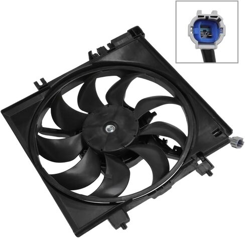 Radiator Cooling Fan Assembly Compatible with 2008-2011 for Subaru for Impreza 2.5L,Black&White Radiator Fan Direct Fit Replacement for 2PCS Engine Cooling Fan in Saudi Arabia