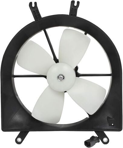 Cooling Fan Assembly Compatible with 1993-1995 for Honda for Civic del Sol 1.5L 1992-1998 for Honda for Civic 1.6L, Black&White Radiator Fan Direct Fit Replacement for Engine Cooling Fan in Saudi Arabia