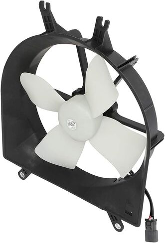 Cooling Fan Assembly Compatible with 1993-1995 for Honda for Civic del Sol 1.5L 1992-1998 for Honda for Civic 1.6L, Black&White Radiator Fan Direct Fit Replacement for Engine Cooling Fan in Saudi Arabia