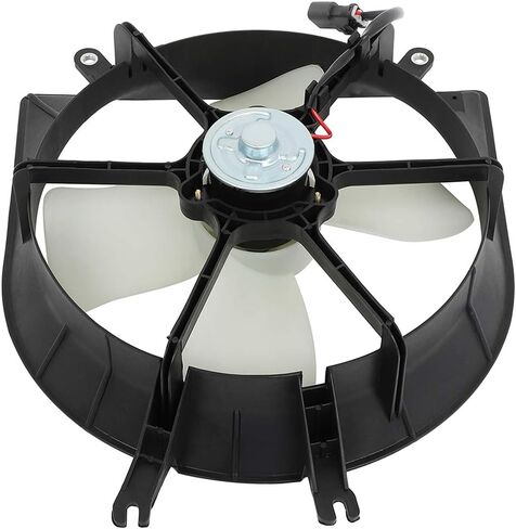 Cooling Fan Assembly Compatible with 1993-1995 for Honda for Civic del Sol 1.5L 1992-1998 for Honda for Civic 1.6L, Black&White Radiator Fan Direct Fit Replacement for Engine Cooling Fan in Saudi Arabia