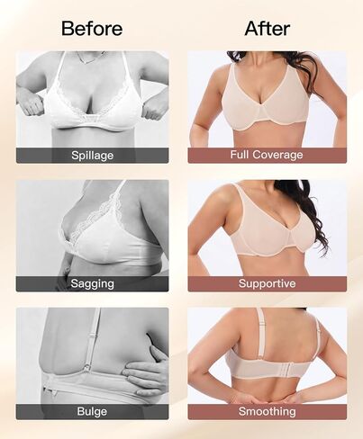 Women's Sheer Bra Sexy Mesh Full Coverage See Through Unlined Underwire Supportive Plunge Bras in Saudi Arabia