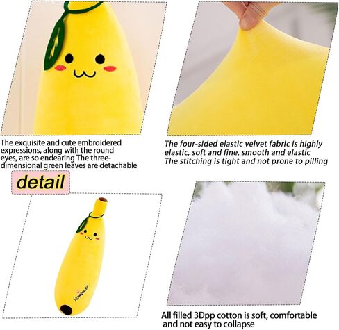 13.7" Banana Plush Pillow Toy Adorable Fruit Plushie Hugging Gift for Kids in Kuwait
