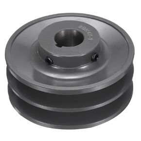 Uxcell BK27-1 1/8 V-Belt Sheave 1-1/8 بوصة تتحمل 2.7 بوصة OD أحادية الأخدود الويب Sheave بالملل إلى الحجم، الحديد الزهر، قسم الحزام لحزام 3L أو B in Saudi Arabia