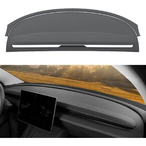 غطاء لوحة القيادة لسيارة Tesla Model Y Juniper 2026 2025، أغطية لوحة القيادة المصنوعة من السيليكون الناعم، بساط لوحة القيادة المضاد للوهج والأشعة فوق البنفسجية، غطاء واقي من الشمس مقاوم للغبار، ملحقات داخلية، أسود in Kuwait