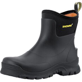 Showave Men's Short Rubber Rain Boots Waterproof Mud Booties for Outdoor Working Insulation Garden Farm Boot Lightweight Slip-on Rain Footwear in Kuwait