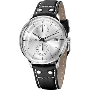 FEICE Men's Automatic Watch Mechanical Watch Stainless Steel Leather Band Watches Analog Curved Mirror Brushed Finish Casual Dress Watches for Men #FM212 (White) in Kuwait
