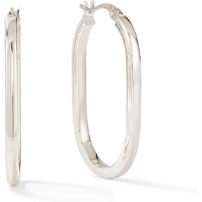 أقراط دائرية ذهبية بيضاوية الشكل للنساء - لمسة نهائية مصقولة للغاية، تصميم مجوف خفيف الوزن، ذهب حقيقي عيار 10 أو 14 قيراط in Kuwait