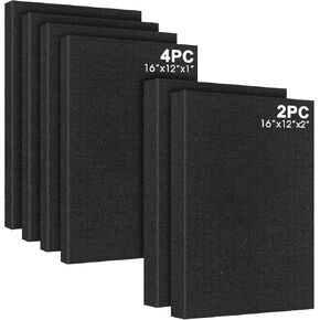 Egaageoi عبوة من قطعتين من حشوات إسفنجية لعلبة المسدس (16 × 12 × 2 بوصة) | بطانة بديلة من الفوم بيك آند بلاك | رغوة عالية الكثافة للبندقية والحرف اليدوية ومعدات الكاميرا | رغوة قابلة للتخصيص للحالات (ملاءمة عالمية) in Kuwait