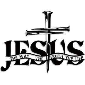 TYFYO Cross Jesus Truth Metal Wall Decor - Inspirational Christian Wall Art with Elegant Scrollwork, christian wall art- Perfect for Home, Church, or Office Décor in Saudi Arabia