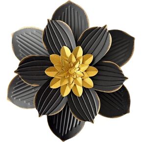 Blueprint Ivy 12" Metal Flower Wall Decor Rustic Floral Sculpture 3D Flower Art Decoration for Living Room Garden Bedroom Dining Room Kitchen (Green) in Saudi Arabia