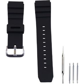 حزام ساعة رجالي من الراتنج مقاس 22 مم متوافق مع Casio 017275-7 10406454 MDV106G AMW320R متوافق مع Seiko للرياضة الخارجية من المطاط المقاوم للماء وسوار معصم إكسسوارات للنساء in Kuwait