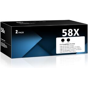 58X CF258X Toner Cartridge Black 2 Pack with Chip Compatible for HP 58X CF258X 58A CF258A Toner Cartridges Replacement for Laserjet MFP M428fdw M428fdn M428dw M404 M428 Pro M404n M404dn M404dw Printer in Kuwait