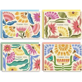 بطاقات شكر مع مظاريف، 32 حزمة من بطاقات المعايدة الفارغة، مجموعة قرطاسية كبيرة لأعياد الميلاد، الزفاف، استحمام الطفل، التخرج، حفل الزفاف، الأعمال in Kuwait