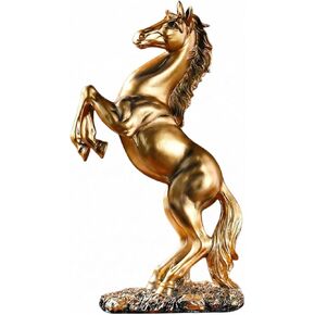 Feng Shui White Horse Statue for Home Decor - 12.2" Matte White Resin Rearing Stallion Sculpture - Modern Minimalist Figurine for Bookshelf, Living Room & Wedding Gifts (Symbol of Nobility) in Saudi Arabia