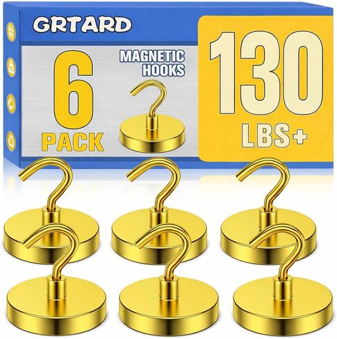 خطافات مغناطيسية من Grtard شديدة التحمل، سوداء 110 رطل + خطافات مغناطيسية، مغناطيس مع خطافات لكبائن الرحلات البحرية، خطافات مغناطيسية قوية للثلاجة، التعليق، مكان العمل، الشواية، المطبخ والمنزل in Saudi Arabia