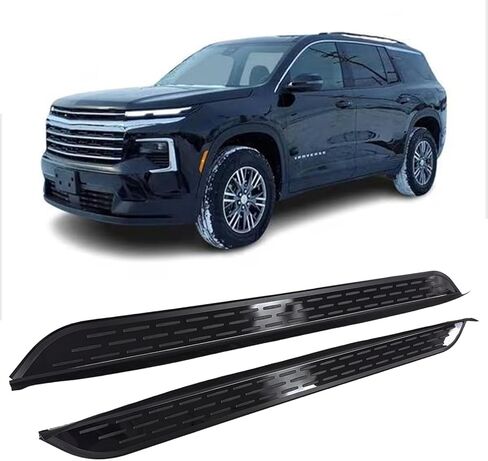 Running Board Fits for Chevrolet Traverse 2024 2025 2026 All Black Aluminum Side Step Side Bar Car Protect Stairs Pedals with Mounted Brackets Screws 2PCS/Set in Kuwait