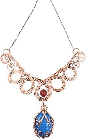 قلادة من النحاس النقي للنساء مجموعة قلادة سلسلة هاسلي مجموعات المجوهرات الهندية in Kuwait