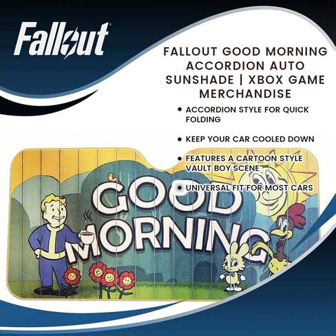 مظلة شمس للسيارة من Fallout - مجموعة ملحقات سيارة ألعاب الفيديو مع مظلة للزجاج الأمامي لمنع الحرارة، والحفاظ على برودة الجزء الداخلي | سقوط اكسسوارات السيارات in Saudi Arabia