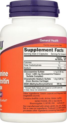 NOW Foods Glucosamine & Chondroitin with MSM, 90 Count in Saudi Arabia