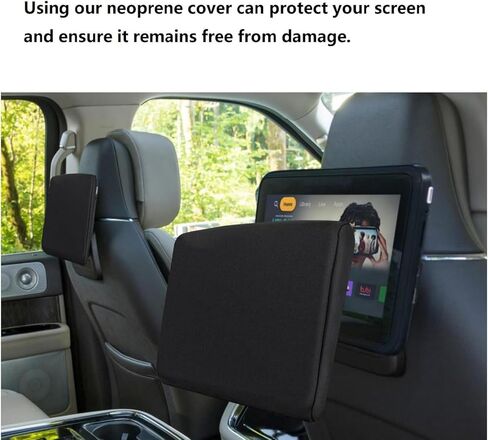[2-Pack] for 2018-2025 Lincoln Navigator Rear Seat Entertainment Screen Protector Covers, 10 Inch Neoprene Anti-Scratch Waterproof Set for Dual Screens with Elastic Cord (2nd Row, Left & Right) in Saudi Arabia