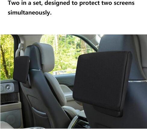 [2-Pack] for 2018-2025 Lincoln Navigator Rear Seat Entertainment Screen Protector Covers, 10 Inch Neoprene Anti-Scratch Waterproof Set for Dual Screens with Elastic Cord (2nd Row, Left & Right) in Saudi Arabia