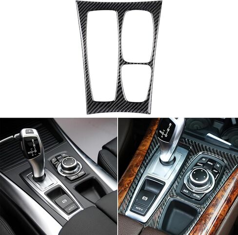 NVCNX ألياف الكربون الحقيقية متوافقة مع BMW X5 E70 2007-2013 / X6 E71 2008-2014 2009 2010 2011 2012 2013 ملحقات لوحة عدادات السيارة Co-Pilot الركاب الجانب لوحة غطاء الداخلية تقليم ملصق مائي 1PC in Saudi Arabia