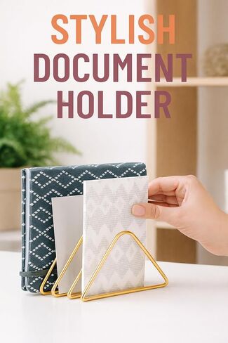 Gold Desktop Letter Sorter Metal Wire Vertical Mail Organizer File Holder in Saudi Arabia