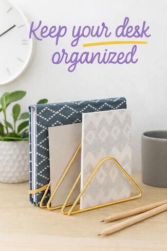 Gold Desktop Letter Sorter Metal Wire Vertical Mail Organizer File Holder in Saudi Arabia