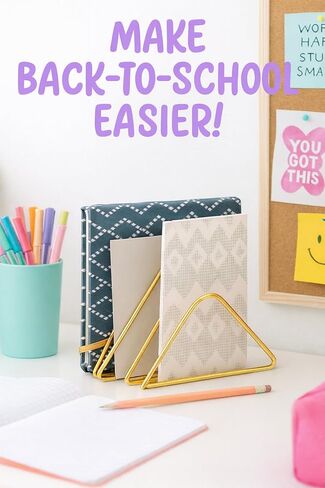 Gold Desktop Letter Sorter Metal Wire Vertical Mail Organizer File Holder in Saudi Arabia