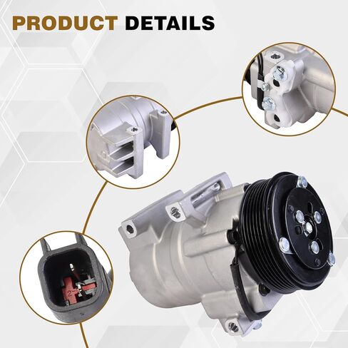 CO10905C A/C Compressor Compatible with 2007-2008 Ford F-150 2007 Lincoln Mark LT 4.6L 5.4L V 8 Engine Only Replace 68192 67192 AL3Z19703A AL1Z19703B in Kuwait