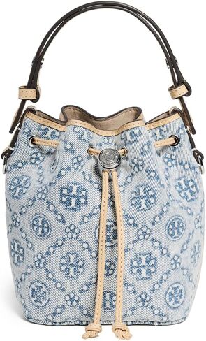 Tory Burch Women's T Monogram Denim Mini Bucket Bag in Saudi Arabia